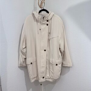Vintage 90s JL Colebrook Oversized Cream Jacket